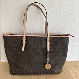 Michael Kors Brown and Tan Tote Bag